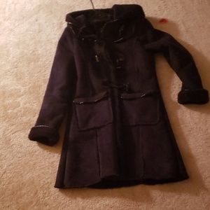 Young girl suede coat